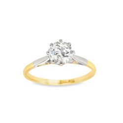 Pre Owned 18ct Diamond Solitaire Ring ZX191